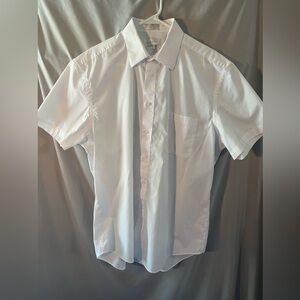 Men's Crisp White Button-Down Shirt